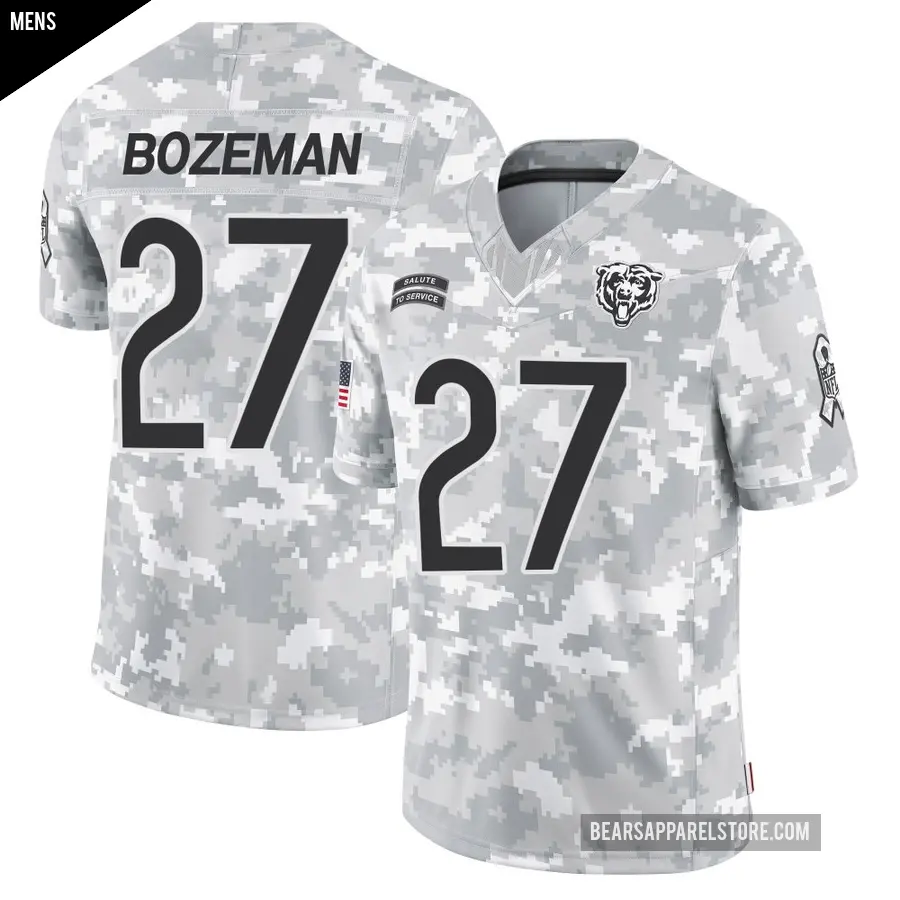 Men's Chicago Bears ＃27 Swayze Bozeman Arctic Camo Limited 2024 Salute to Service Jersey
