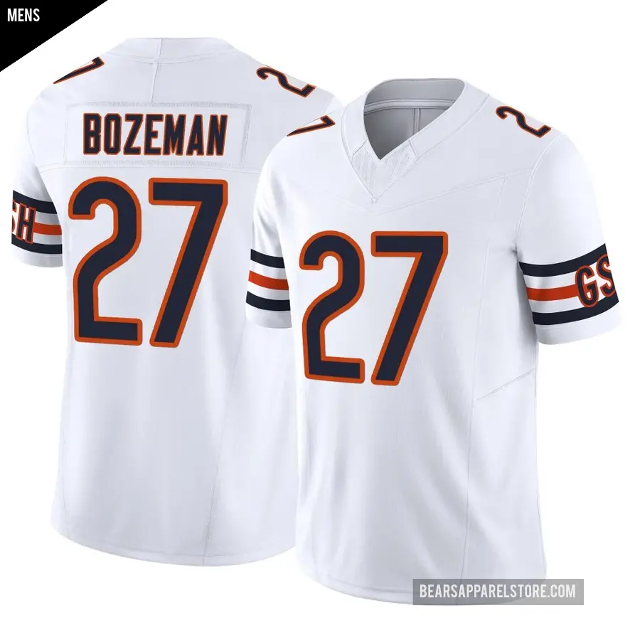 Men's Chicago Bears ＃27 Swayze Bozeman White Limited Vapor F.U.S.E. Jersey