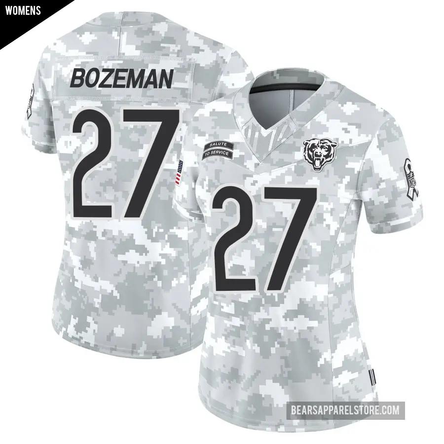 Women's Chicago Bears ＃27 Swayze Bozeman Arctic Camo Limited 2024 Salute to Service Jersey