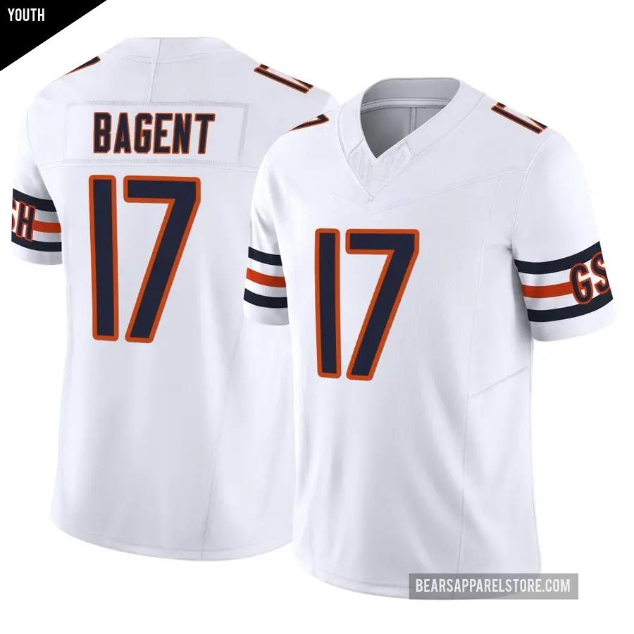 Youth Chicago Bears ＃17 Tyson Bagent White Limited Vapor F.U.S.E. Jersey