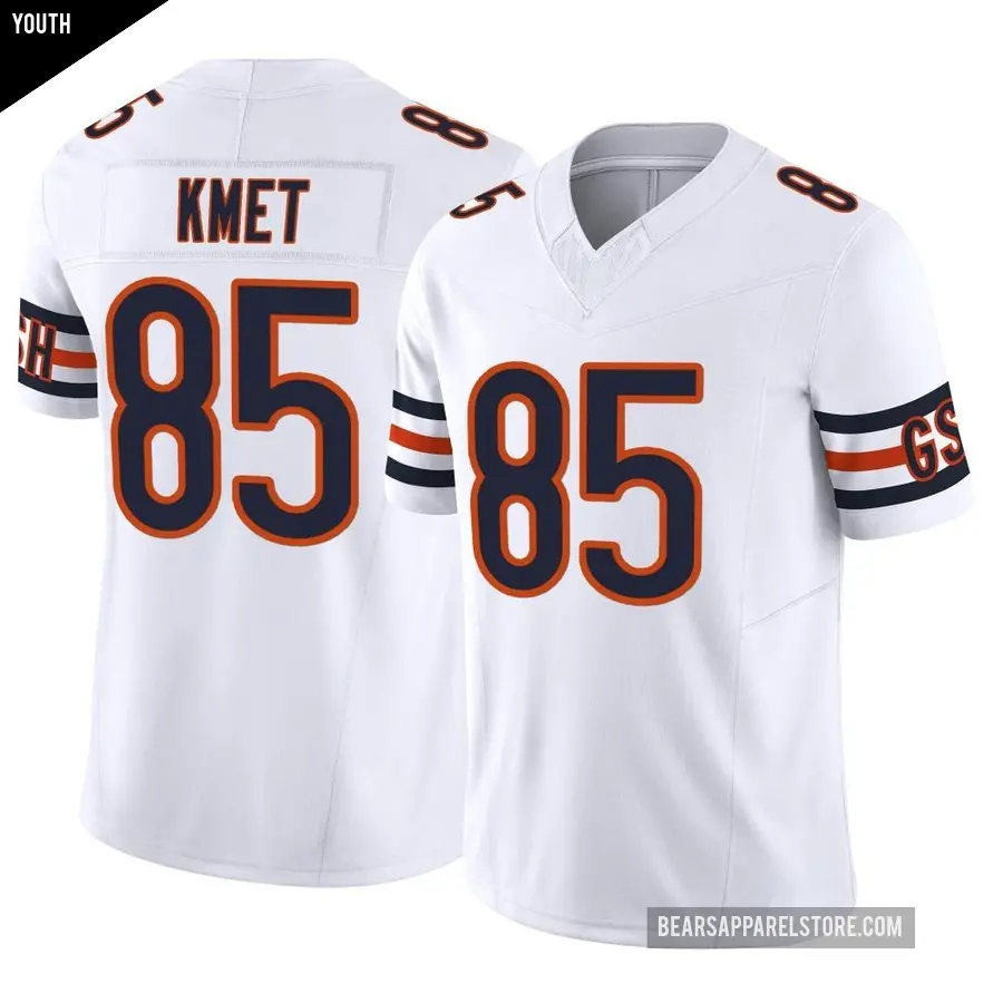 Youth Chicago Bears ＃85 Cole Kmet White Limited Vapor F.U.S.E. Jersey